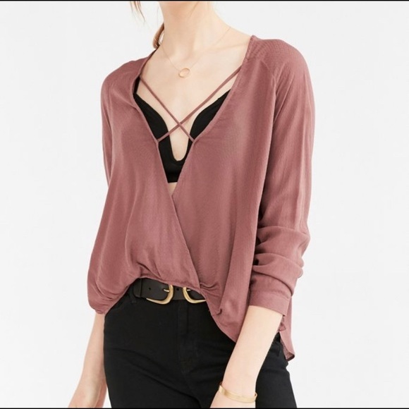Urban Outfitters Tops - Urban outfitters Silence and Noise Mauve Blouse SM